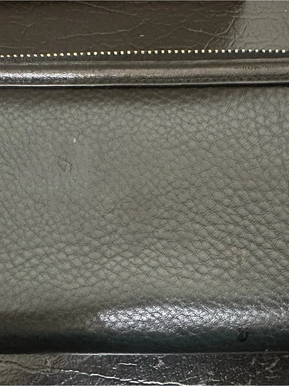 Tory Burch Black Leather Zip-Around Wallet with Gold Logo